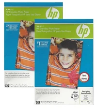 HP Everyday Photo Paper Semi Gloss 4" x 6" (50 Sheets) Q8868A Inkjet 2 Pack Lot 