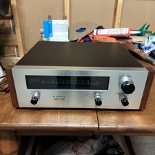 Sintonizzatore stereo vintage Pioneer TX-500 AM/FM argento e legno testato!