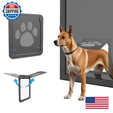 Billionchains Dog Screen Door Magnetic Pet Door for Sliding Window - 12" x 14"