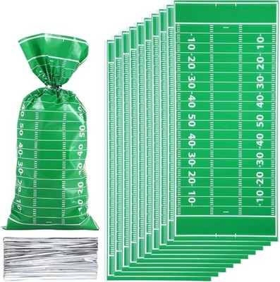 Football Yard Lines Cellophane Favor Treat Bags 100 Per Package New