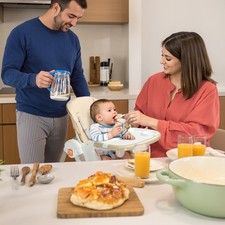 Baby High Chair,5-Point Safety Harness and Footrest