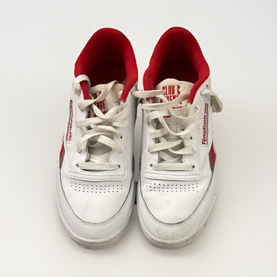 Reebok Club C Revenge Men s White/Red Low Top Lace Up Athletic Sneaker
