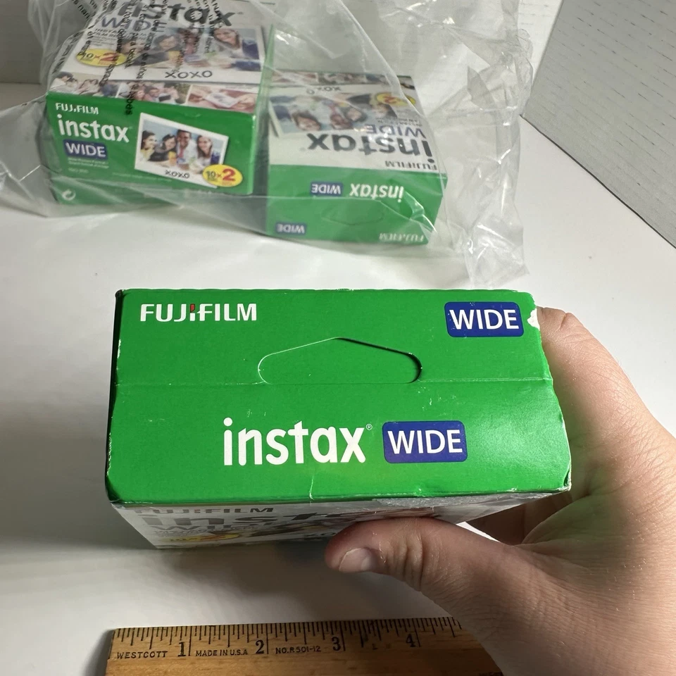 Fuji Film 16468498 Instax Wide Film Twin Pack X4 Covers 80 Sheets EXPIRED 1/2020 - Image 3 of 4