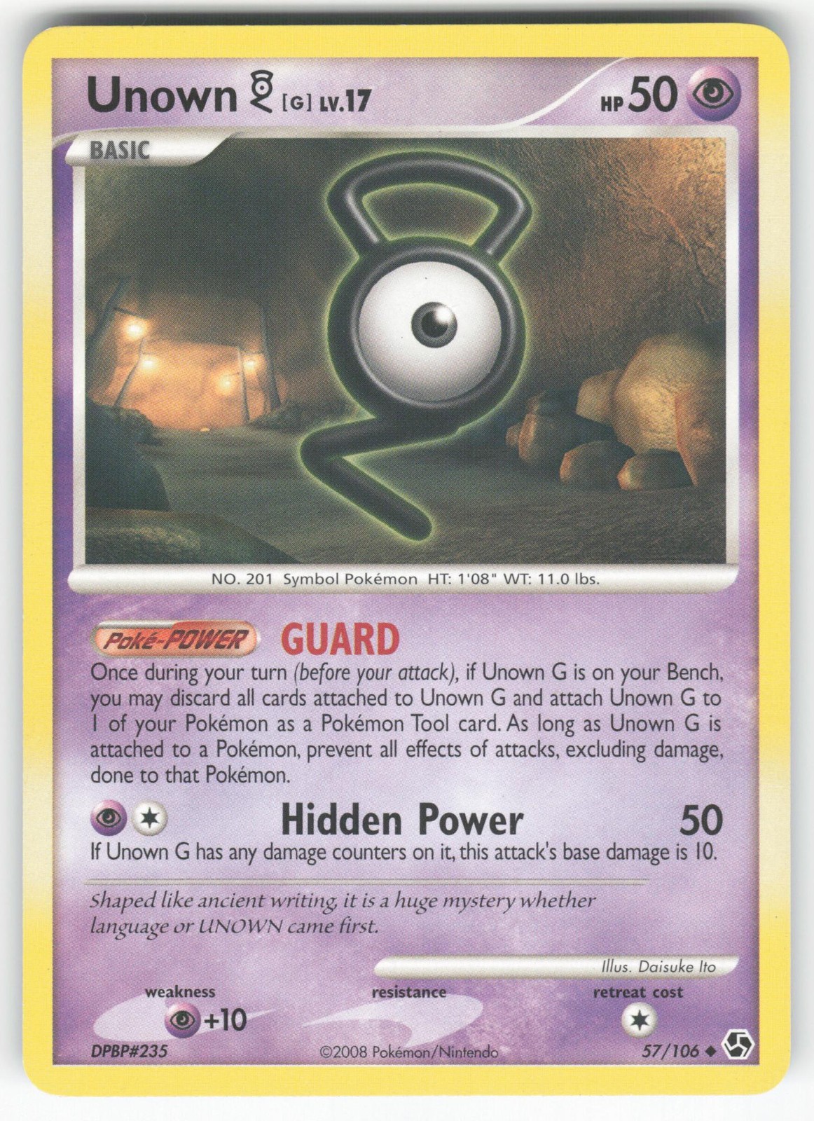LP   Unown   57/106   Great Encounters   Uncommon   Pokemon