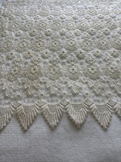 Vintage Lace Curtains Panels 8 Lot White Scalloped 33x36 in Curtain Excellent