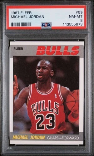 1987-88 Fleer Michael Jordan #59 PSA 8 WZ205