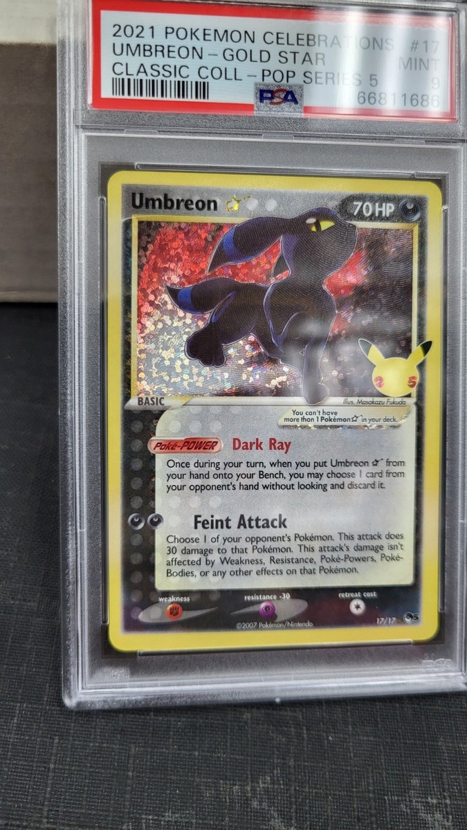 2021 UMBREON GOLD STAR CELEBRATIONS CLASSIC COLLECTION POKEMON PSA