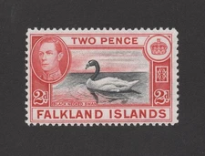 FALKLAND ISLANDS STAMP, BLACK NECK SWAN, MH,OG, F/VF,  ESTATE FIND, UNCHECKED