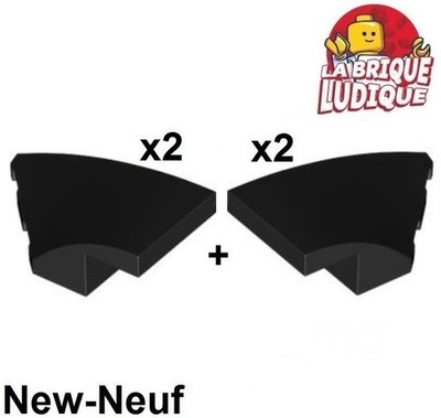 Lego Wedge 4x2 Steigung gebogen Schrägwinkel schwarz/black 6929 (x2) + 6930 (x2) NEU