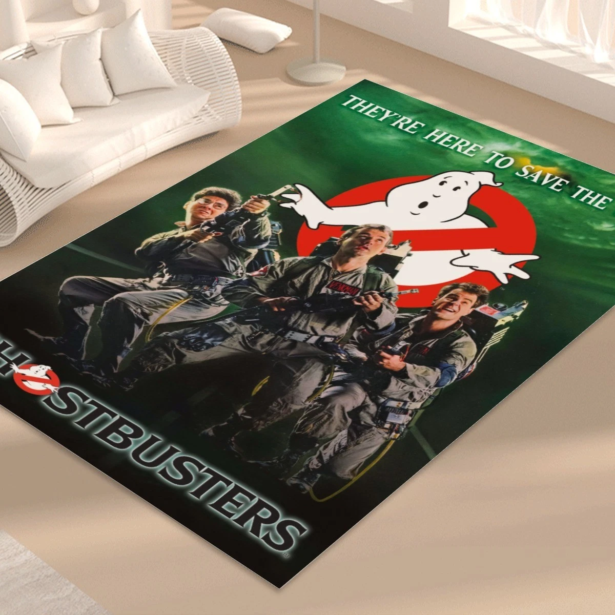 Ghostbusters Movies Print Foldable Rectangular Floor Mat Rug