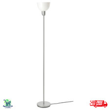 IKEA HEKTOGRAM Floor Uplighter Standing Lamp Silver White Modern Tall Uplight