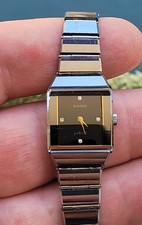 Rado Jubile Ladies 19x26mm Steel Quartz Black Dial Diamond