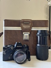 Konica Autoreflex TC SLR Film Camera, Lenses, Konica 50mm, 80-200mm, Not Tested