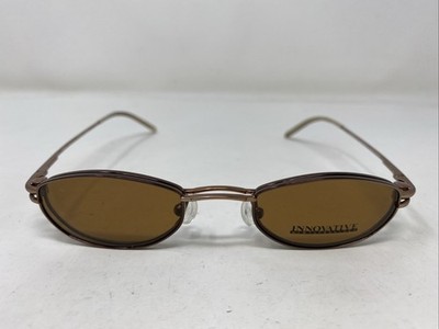 Innovative IMF445 Pale Copper/Brown 44-21-140 Eyeglasses Frame w/ Clip-on A156