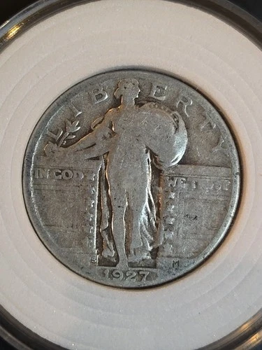 1927-S Standing Liberty Quarter - RARE KEY DATE - VF