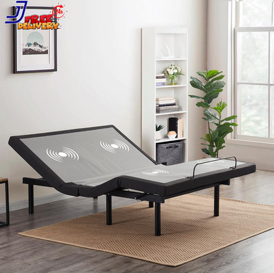 Bed Frame Zero Clearance Adjustable Massage Bed Frame with Wireless Remote