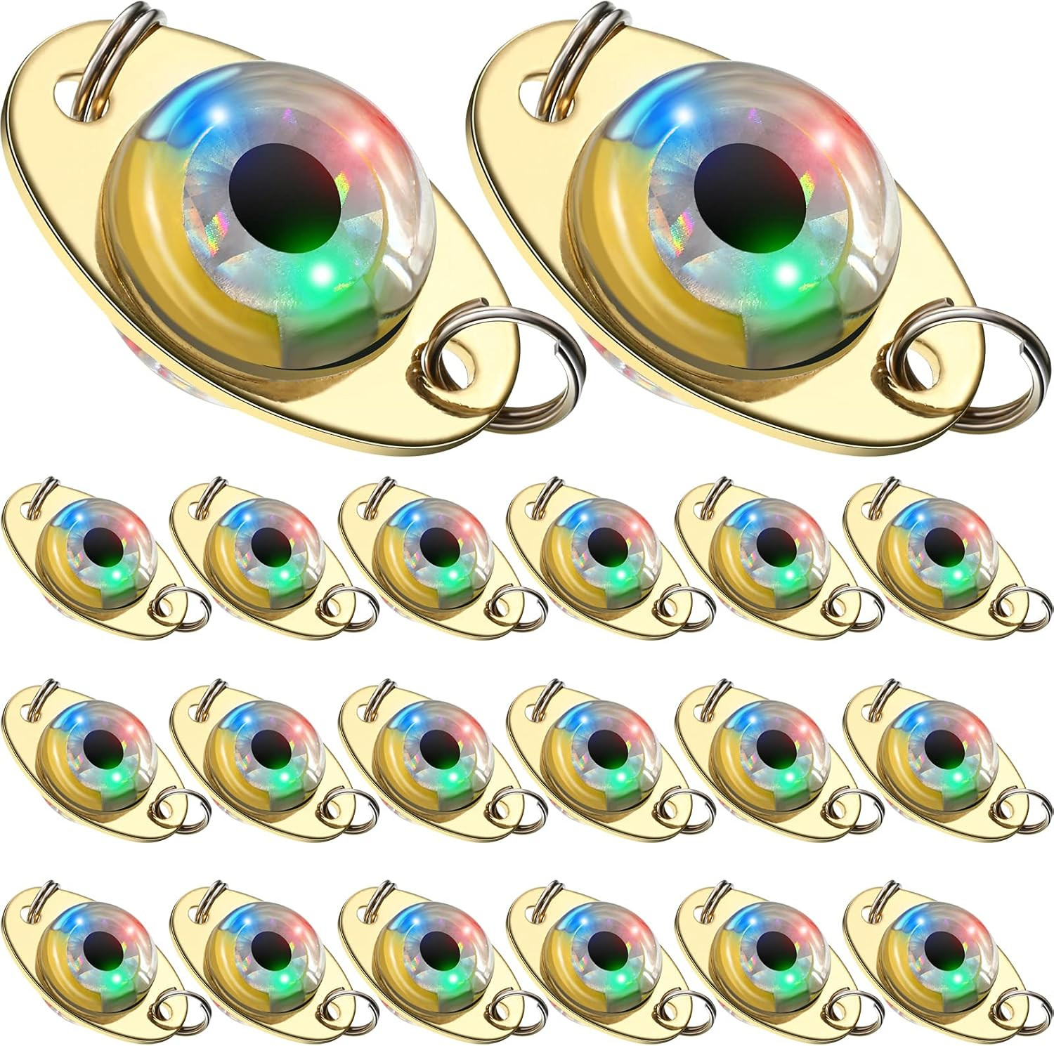 LED Fishing Lures Lighted Fishing Spoons Underwater Flasher Bass Halibut Saltwat - Image 8