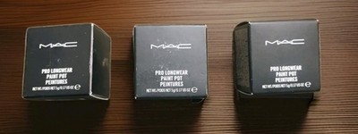 Bundle/Lot 3  MAC Pro Longwear Paint Pot Art TheraPeachy Groundwork Born To Beam
