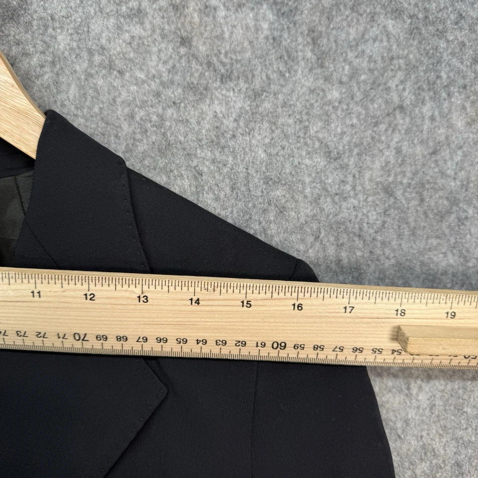 Blazer Max Mara Mujer Reino Unido 10 Negro Chaqueta Carrera Oficina Preppy Básico Minimalista Foto 3 de 4