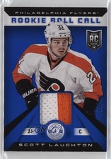 2013-14 Totally Certified Rookie Roll Call Blue Prime 12/50 Scott Laughton 09jb