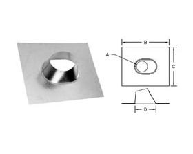 Selkirk 104825 RV Series Bvent Gas Roof Flashing, Adjustable, Flat to 6/12