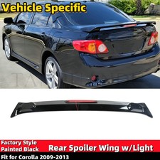 Fit For Toyota Corolla 2009-2013 Rear Trunk Lip Spoiler Wing W 3rd Brake Ligh Fit For Toyota Corolla 2009-2013 Rear Trunk Lip Spoiler Wing W 3rd Brake Ligh