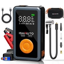 Car Jump Starter Battery with Air Compressor 3000A 12V Charger Emergency Power