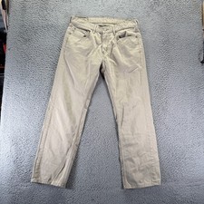 Levi's 559 Jeans Men's 33x32 Beige Cotton Denim Straight Leg Travel Workwear