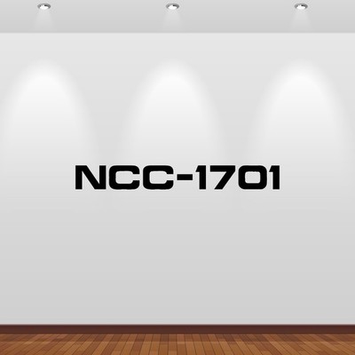 Wandtattoo Star Trek Schriftzug U.S.S. Enterprise NCC-1701 - Aufkleber