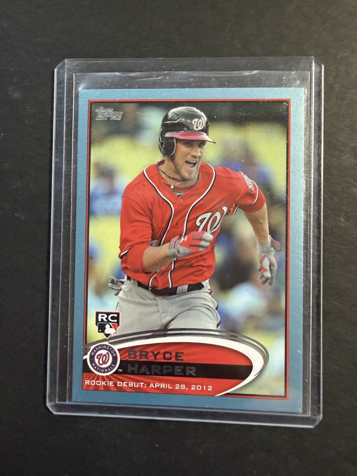 2012 TOPPS BASEBALL CARD BRYCE HARPER UPDATE ROOKIE BLUE BORDER #US183