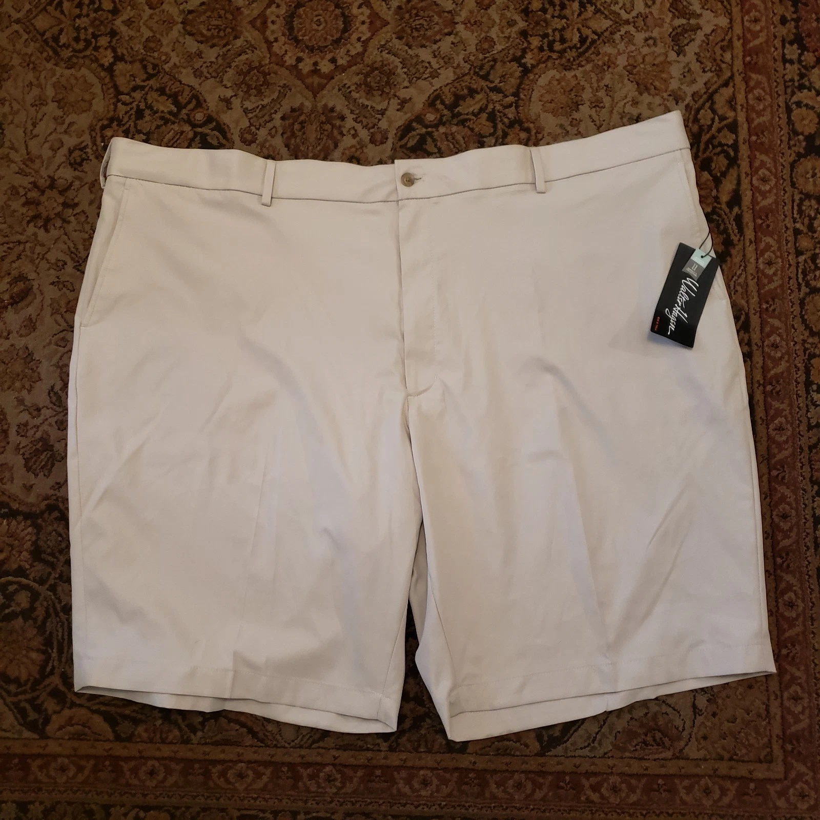 New Men's Walter Hagen Shorts W 52 10" Inseam Golf NWT $75 Light Khaki