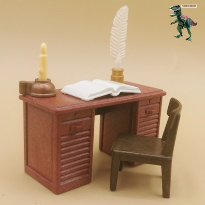 Playmobil desk table and chair-bureau-secretary-office-library-office