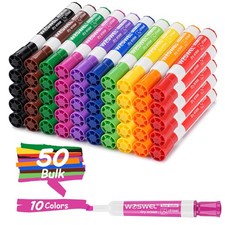 50 Pack Dry Erase Marker Chisel Tip Assorted Color Low Odor Whiteboard