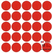 Reflective Stickers, 30 Pcs Safety High Visibility 5 x 5 cm / 2 x 2 inch Red