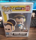 DISNEY GAMER MICKEY 90 YEARS GAMESTOP EXCLUSIVE FUNKO POP #515 W/ PROTECT COVER