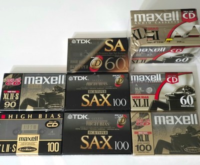 MAXELL XL II S 100 90 60 TDK SA X 11 TAPE CASSETTE LOT RECORDING BLANK JAPAN OG