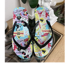 Disney Mickey Minnie Cartoon Flip Flop Sandals Kids US 6.5 Multicolor Blue