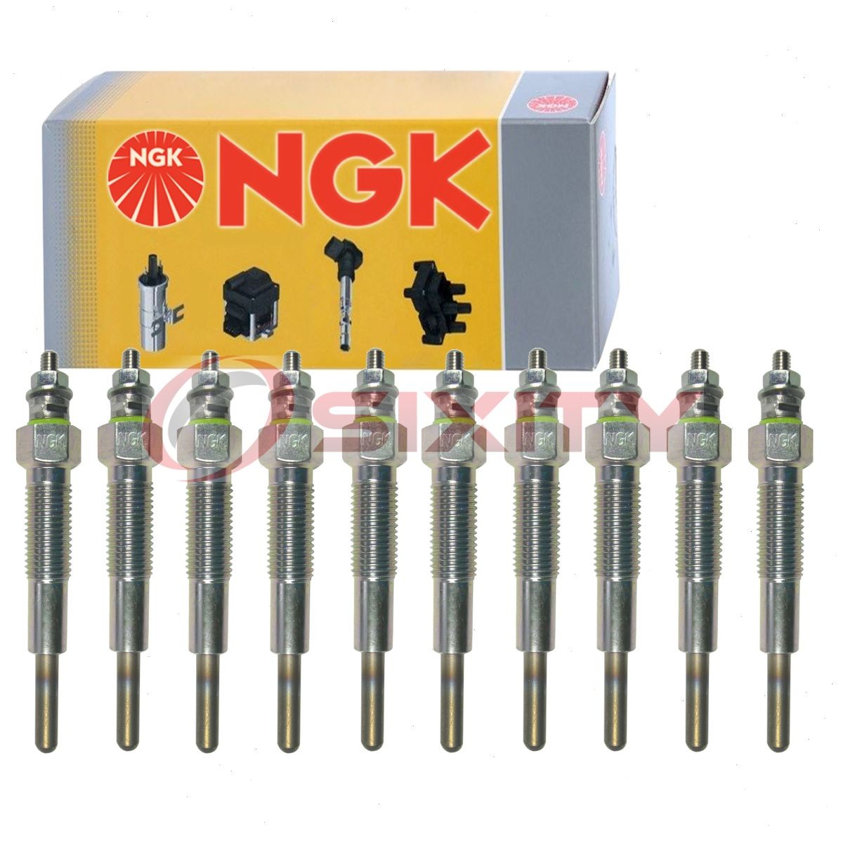 10 pc NGK 6628 Y-107V Glow Diesel Glow Plugs for Ignition Cylinder Engine zm