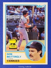 1987 BBC Magazine Don Mattingly #793 - 1983 Topps All Star Rookie Cup RC Design!
