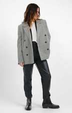 Topshop Womens Black Faux Leather Trousers RRP 46