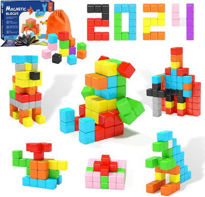 40Pcs Magnetic Blocks for Toddler Toys, Magnetic Cubes Building Blocks Classroom
