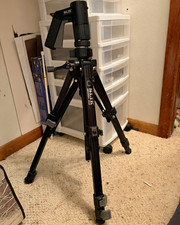 SLIK U-212 Aluminum Camera Tripod Pan/Tilt Head Pan Handle 63in 6.6lb
