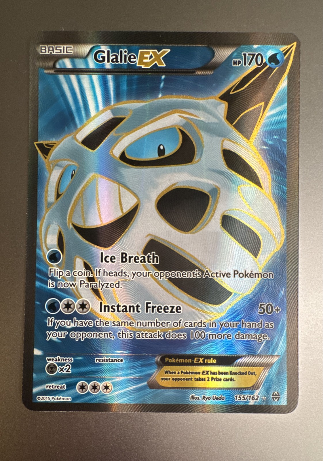 Glalie EX (Full Art) 155/162 Breakthrough Holo