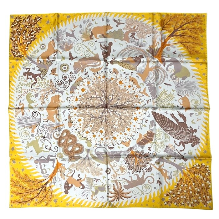 Hermes Scarf Stole Sous le Charme d'Orphee Alice Shirley Silk Auth