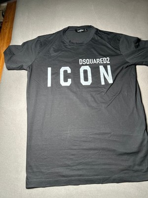 DSQUARED2 Icon T-Shirt Gr. L Slim Fit Schwarz TOP