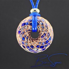 Phi Spirale Toroide Vortice Energia Pendente—Vishuddha Lapislazzuli + Pietra di Luna 741Hz