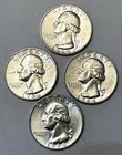 Lot of 4- Washington Quarters 1964 D 90% Silver #27