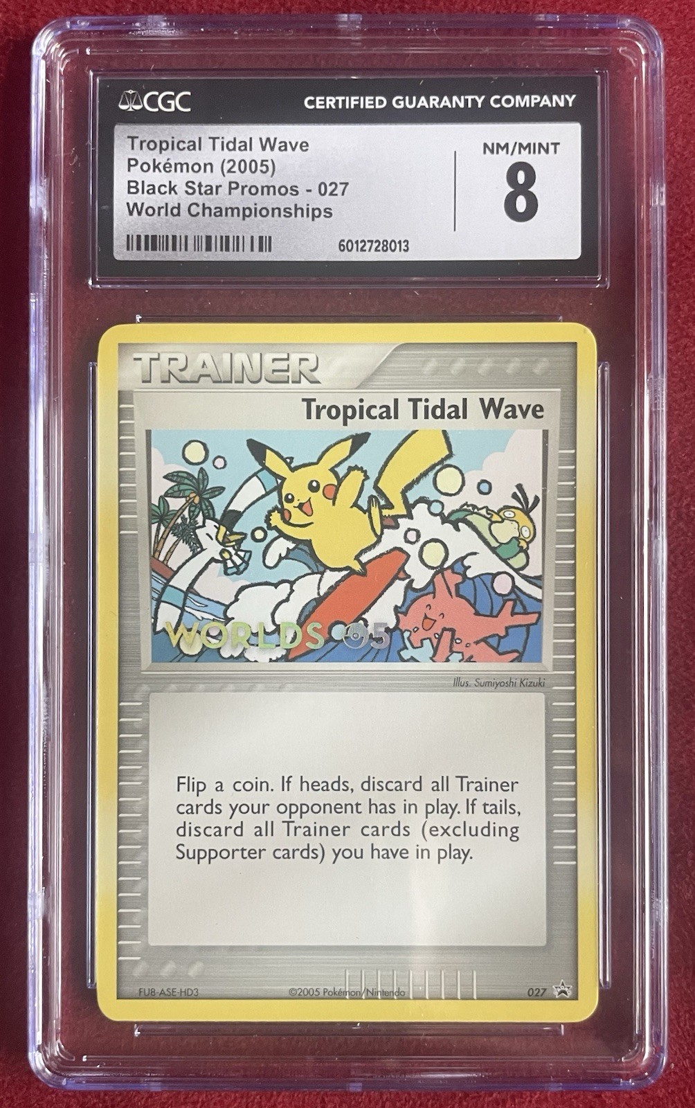 2005 Pokémon Tropical Tidal Wave English CGC 8 Worlds Promo #027