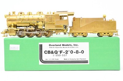 HO Brass OMI - Overland Models CB&Q - Burlington Route F-2 0-8-0 #550-557
