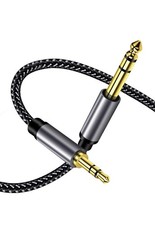 1/8 to 1/4 Stereo Cable 20Ft, 6.35Mm 1/4" Male to 3.5Mm 1/8" Male TRS Bidirec